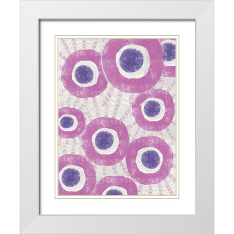 Pink Dream IV White Modern Wood Framed Art Print with Double Matting by Deans, Karen