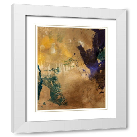 Amber Haze I White Modern Wood Framed Art Print with Double Matting by Jasper, Sisa