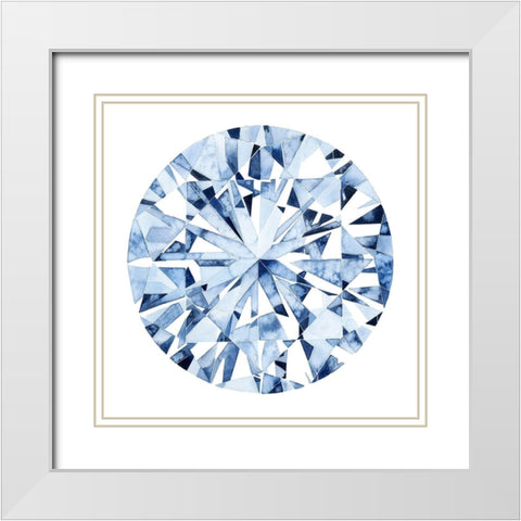 Diamond Drops I White Modern Wood Framed Art Print with Double Matting by Popp, Grace