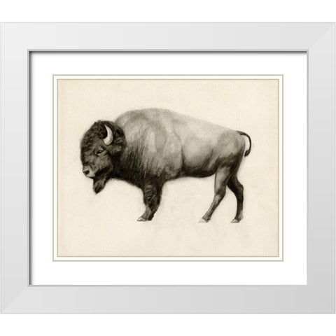 High Plains II White Modern Wood Framed Art Print with Double Matting by Borges, Victoria