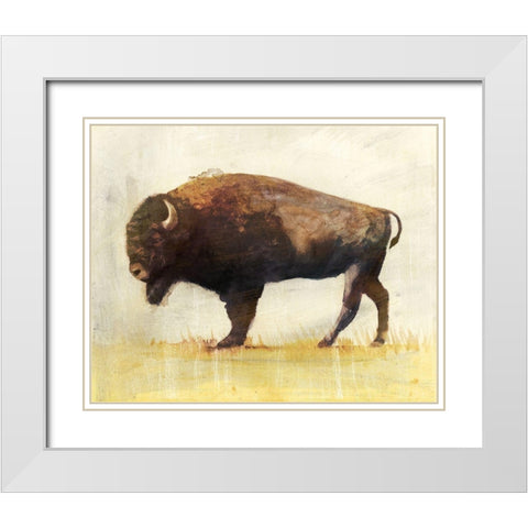 Roam I White Modern Wood Framed Art Print with Double Matting by Borges, Victoria