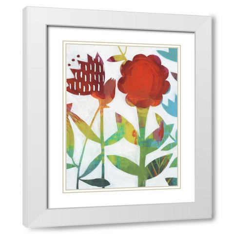 Vibrancy I White Modern Wood Framed Art Print with Double Matting by Popp, Grace