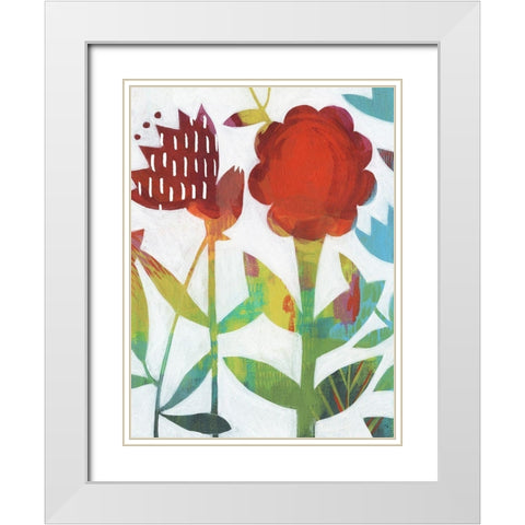 Vibrancy I White Modern Wood Framed Art Print with Double Matting by Popp, Grace