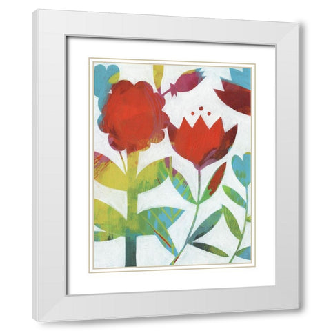 Vibrancy II White Modern Wood Framed Art Print with Double Matting by Popp, Grace