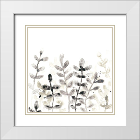 Liquid Stems I White Modern Wood Framed Art Print with Double Matting by Vess, June Erica