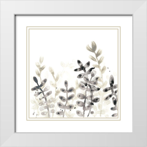 Liquid Stems II White Modern Wood Framed Art Print with Double Matting by Vess, June Erica