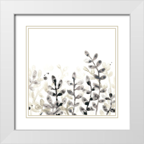 Liquid Stems III White Modern Wood Framed Art Print with Double Matting by Vess, June Erica