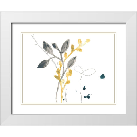 Navy Garden Inspiration III White Modern Wood Framed Art Print with Double Matting by Vess, June Erica