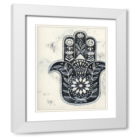 Day Hamsa II White Modern Wood Framed Art Print with Double Matting by Popp, Grace