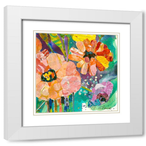 Bold Blooms IV White Modern Wood Framed Art Print with Double Matting by St. Hilaire, Elizabeth