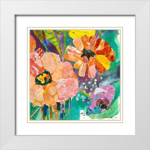 Bold Blooms IV White Modern Wood Framed Art Print with Double Matting by St. Hilaire, Elizabeth