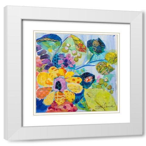 Bold Blooms VI White Modern Wood Framed Art Print with Double Matting by St. Hilaire, Elizabeth