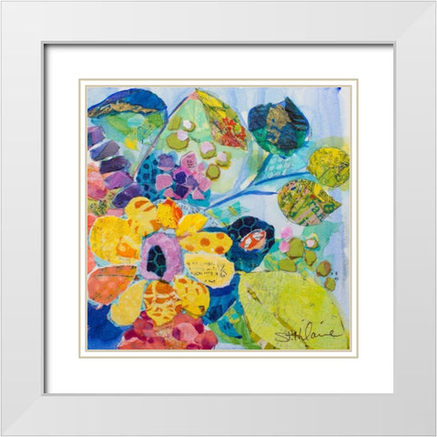 Bold Blooms VI White Modern Wood Framed Art Print with Double Matting by St. Hilaire, Elizabeth
