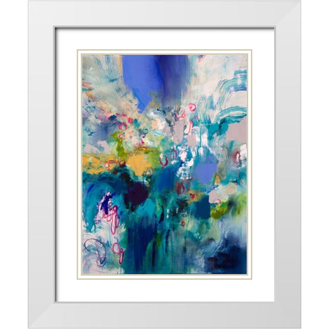 Ultramarine I White Modern Wood Framed Art Print with Double Matting by Gardner, Jennifer
