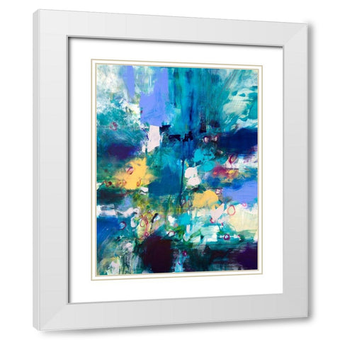 Ultramarine II White Modern Wood Framed Art Print with Double Matting by Gardner, Jennifer