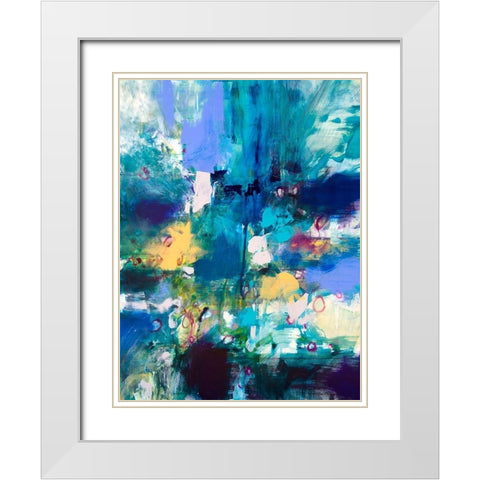 Ultramarine II White Modern Wood Framed Art Print with Double Matting by Gardner, Jennifer