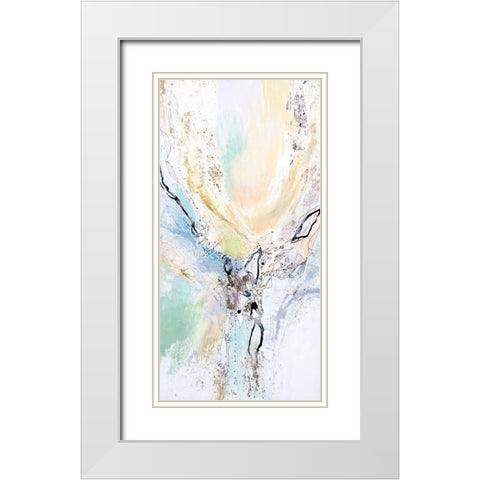 Seafoam Neutral I White Modern Wood Framed Art Print with Double Matting by Gardner, Jennifer