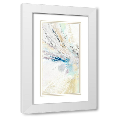 Seafoam Neutral II White Modern Wood Framed Art Print with Double Matting by Gardner, Jennifer