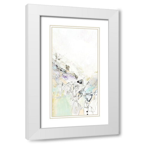 Seafoam Neutral III White Modern Wood Framed Art Print with Double Matting by Gardner, Jennifer