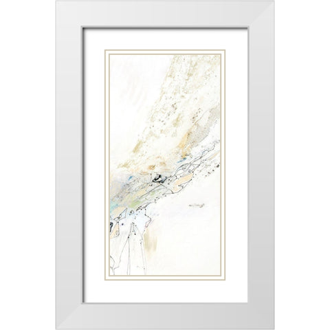 Seafoam Neutral IV White Modern Wood Framed Art Print with Double Matting by Gardner, Jennifer