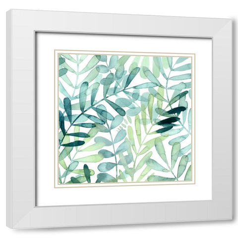 Gossamer Palms II White Modern Wood Framed Art Print with Double Matting by Popp, Grace