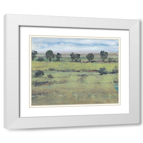 Horizon Time I White Modern Wood Framed Art Print with Double Matting by OToole, Tim