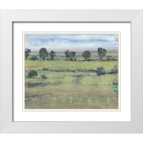 Horizon Time I White Modern Wood Framed Art Print with Double Matting by OToole, Tim