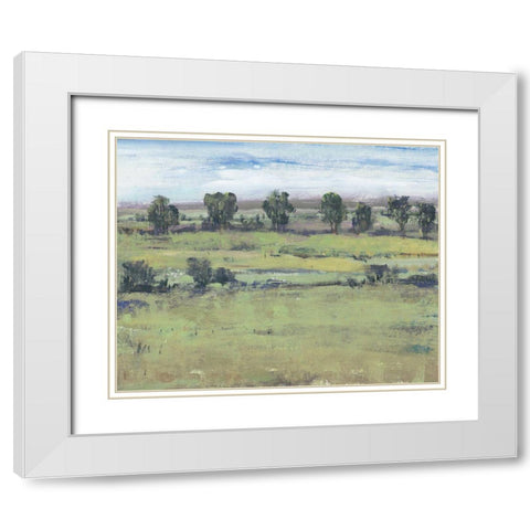 Horizon Time II White Modern Wood Framed Art Print with Double Matting by OToole, Tim