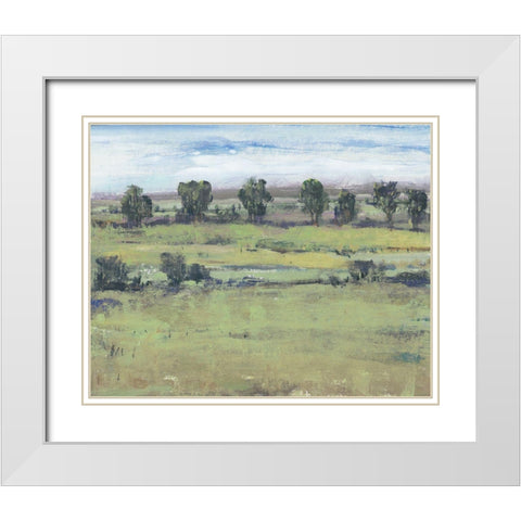 Horizon Time II White Modern Wood Framed Art Print with Double Matting by OToole, Tim