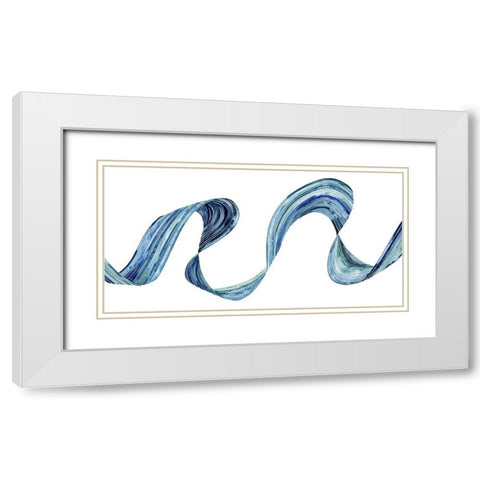 Blue Rush II White Modern Wood Framed Art Print with Double Matting by Popp, Grace