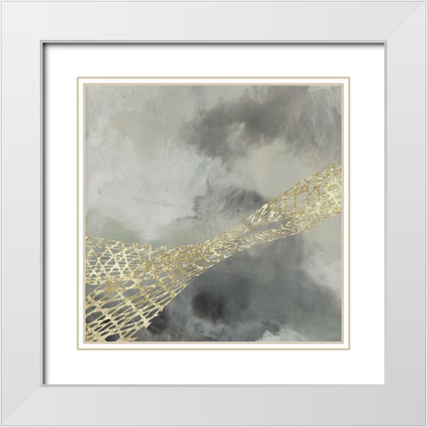 Cloud Matrix I White Modern Wood Framed Art Print with Double Matting by Goldberger, Jennifer