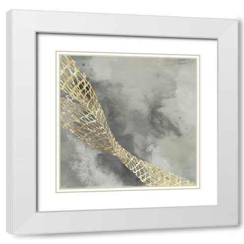 Cloud Matrix II White Modern Wood Framed Art Print with Double Matting by Goldberger, Jennifer
