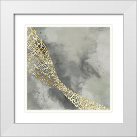 Cloud Matrix II White Modern Wood Framed Art Print with Double Matting by Goldberger, Jennifer