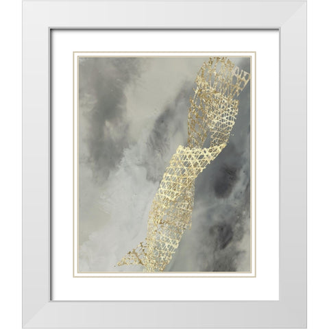 Cloud Matrix III White Modern Wood Framed Art Print with Double Matting by Goldberger, Jennifer