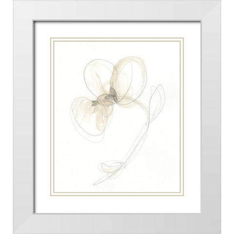 Garden Gestures I White Modern Wood Framed Art Print with Double Matting by Vess, June Erica