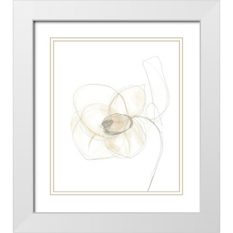 Garden Gestures III White Modern Wood Framed Art Print with Double Matting by Vess, June Erica