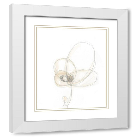Garden Gestures IV White Modern Wood Framed Art Print with Double Matting by Vess, June Erica