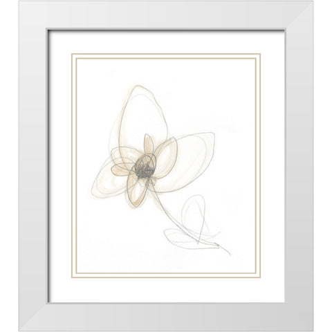 Garden Gestures IX White Modern Wood Framed Art Print with Double Matting by Vess, June Erica