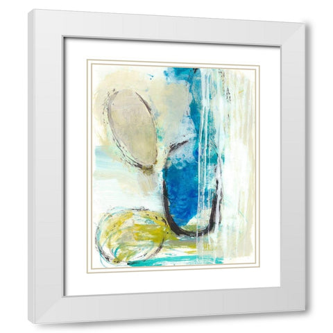 Elliptical Abstract I White Modern Wood Framed Art Print with Double Matting by Fuchs, Jodi