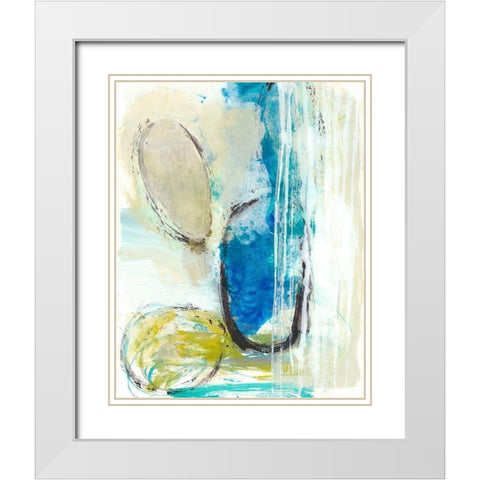 Elliptical Abstract I White Modern Wood Framed Art Print with Double Matting by Fuchs, Jodi