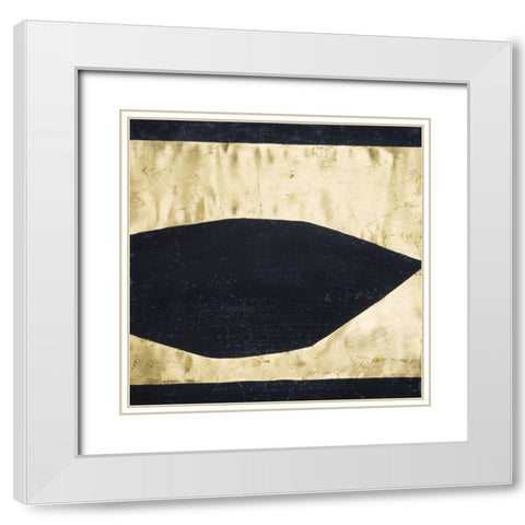 Shape Shifter I White Modern Wood Framed Art Print with Double Matting by Stramel, Renee W.