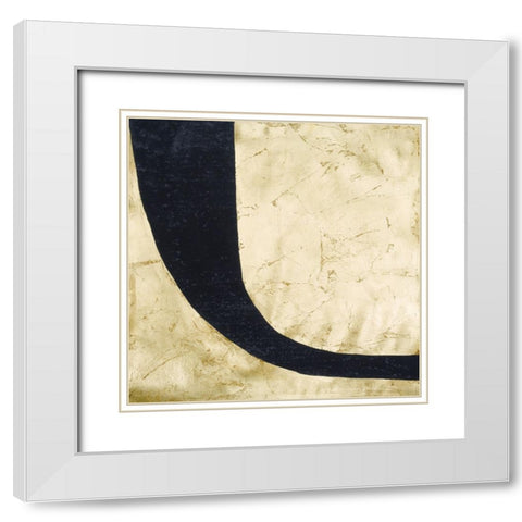 Shape Shifter V White Modern Wood Framed Art Print with Double Matting by Stramel, Renee W.