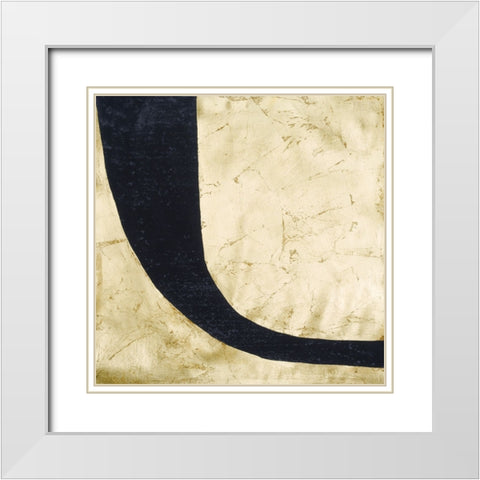 Shape Shifter V White Modern Wood Framed Art Print with Double Matting by Stramel, Renee W.