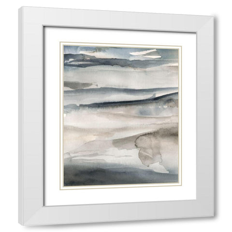 Foggy Horizon II White Modern Wood Framed Art Print with Double Matting by Parker, Jennifer Paxton