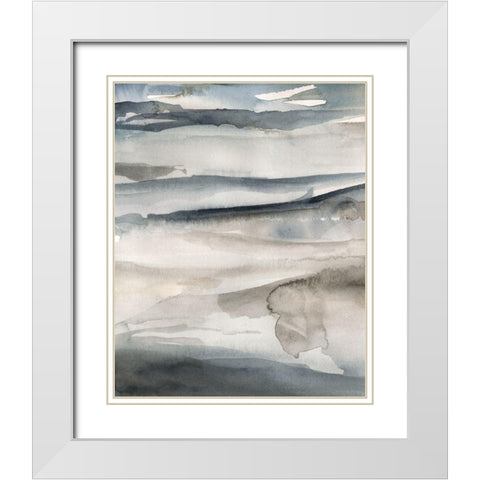 Foggy Horizon II White Modern Wood Framed Art Print with Double Matting by Parker, Jennifer Paxton