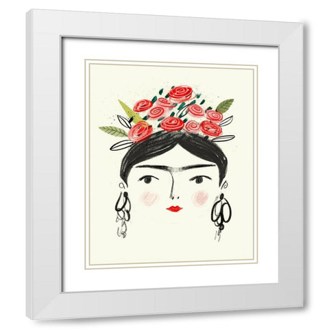 Fridas Dreams II White Modern Wood Framed Art Print with Double Matting by Borges, Victoria