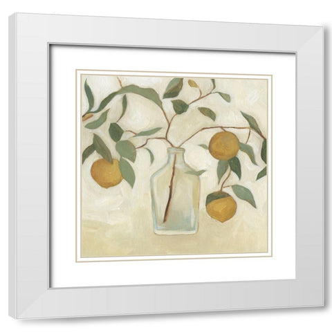 Greenery Still Life I White Modern Wood Framed Art Print with Double Matting by Scarvey, Emma