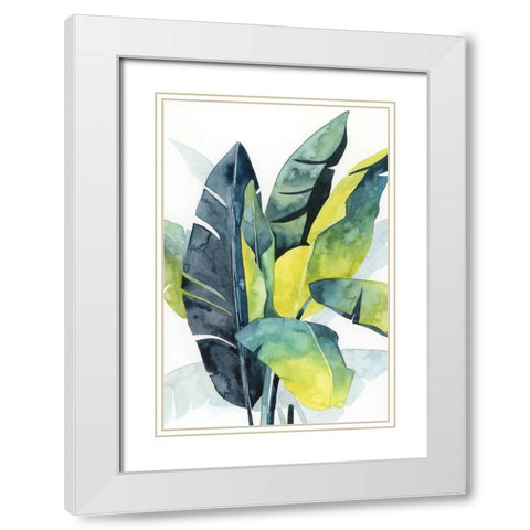 Sunset Palm Composition III White Modern Wood Framed Art Print with Double Matting by Popp, Grace