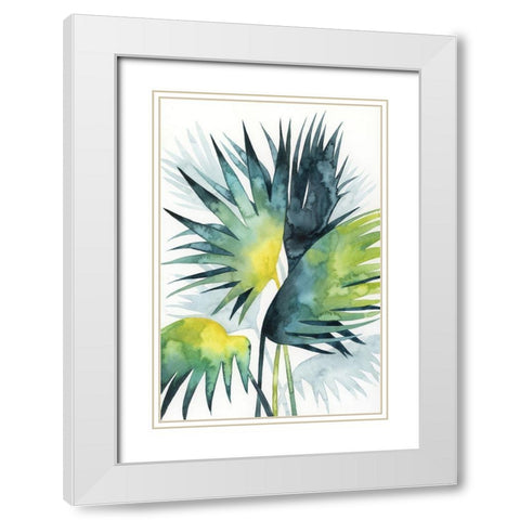Sunset Palm Composition IV White Modern Wood Framed Art Print with Double Matting by Popp, Grace