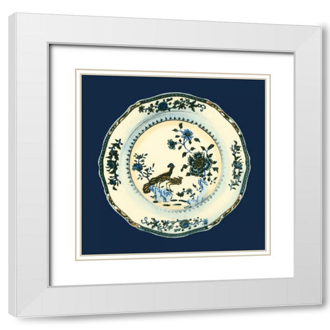 Porcelain Plate IV White Modern Wood Framed Art Print with Double Matting by Vision Studio